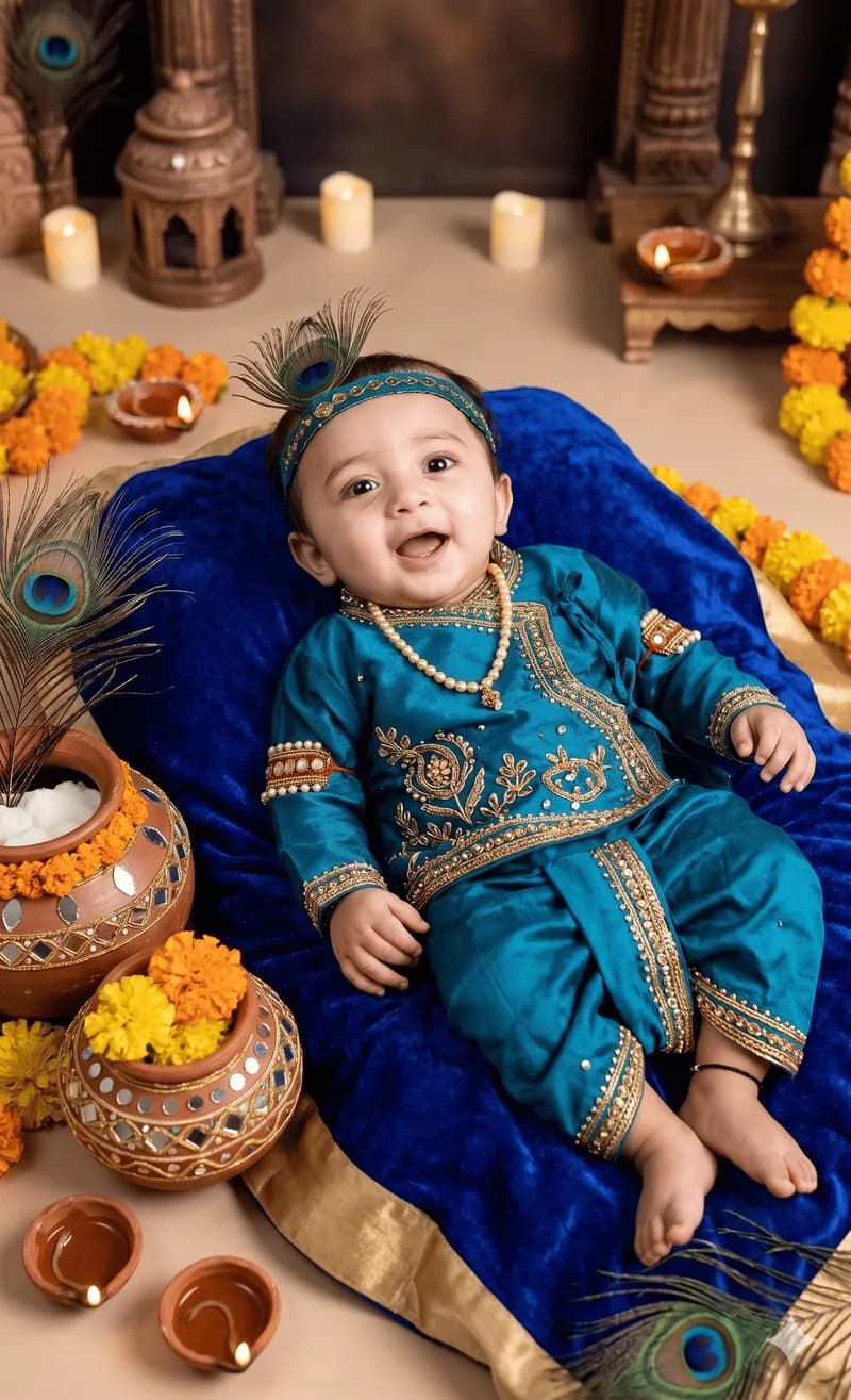 Festival themed baby portrait